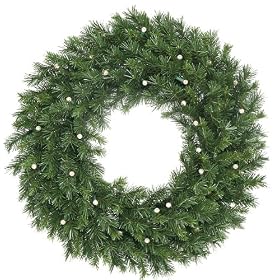 24" Pre-Lit LED Battery Operated Wisconsin Christmas Wreath - Clear Lights