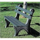 High Back Bench 4' Long with 2 x 4 Slats Leg Color: Black, Slat Color: Cedar High Back Bench 4' Long with 2 x 4 Slats Leg Color: Black, Slat Color: Cedar