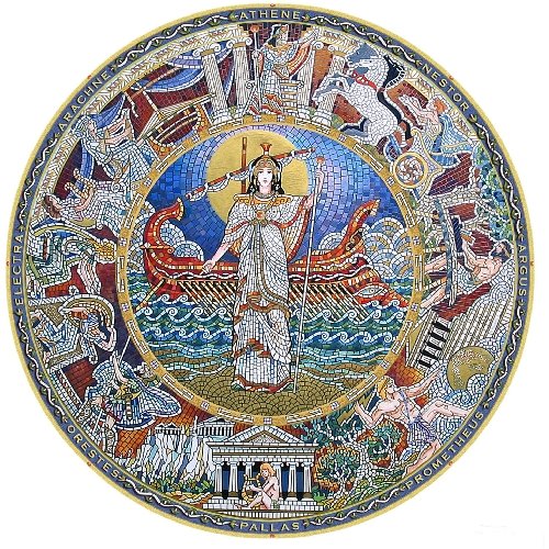 61dl45ZgwCL Mosaic Athene 500 Piece Round Puzzle