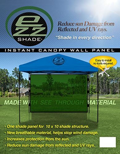 Canopy Shade Wall Panel Side Wall Fits 8' to 10' EZ to install velcro heavy quality mesh