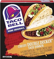 Taco Bell Home Originals Cheesy Double Decker Taco Dinner Kit, 14.25-Ounce Boxes (Pack of 10)