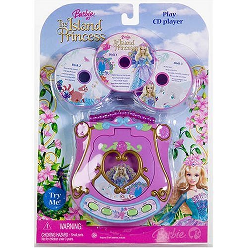 Childrens Toyshop  Toys : Barbie as The Island Princess Play CD Player & CDs