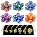 CiaraQ DND Dice Set, Polyhedral Dice Set, Dungeons and Dragons Dice Set for D&D Dice Games RPG MTG Table Games with Drawstring Pouch. Double-Color Dice, 6 x 7 Sets
