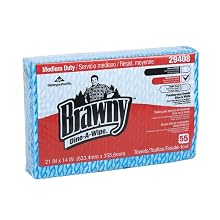 Brawny Dine-A-Wipe 29408 Blue and White 1/4 Fold Foodservice Busing Towel, 14" Length x 21" Width (Case of 6 Poly Packs, 55 per Pack)