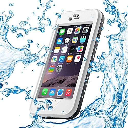 iPhone 6 Plus Waterproof Shockproof Dirtproof Snowproof Triple Layer Kick-Stand Armor Case Cover (White)