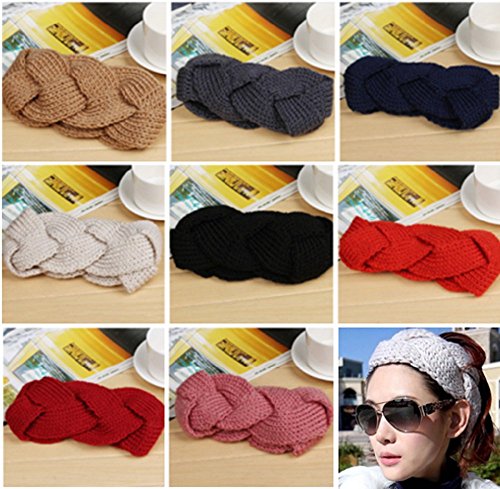 ヘアバンド ニット 三つ編み風 カジュアル レディース