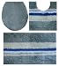 Pana 442400116 3 tlg. Garnitur best. aus (Badematte 90x 50 WC-Vorlage 50 x 50 und Deckelbezug  50 x 47 cm) cm 16-silber