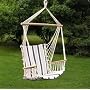 Deluxe Harmony Blue and White Hanging Hammock Sky Swing Chair