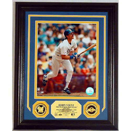 Milwaukee Brewers Robin Yount Gold Coin Photo Mint W/Two 24Kt Gold Coins By Highland Mint
