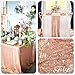 TRLYC 12'' x 108'' Royal Sequin Table Runner, Rose Gold