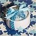Christening/Baby Shower - Round Tins filled with Blue & White Bath Confetti
