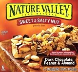 Nature Valley Sweet & Salty Nut Granola Bars, Dark Chocolate, Peanut & Almond, 6-Count Boxes (Pack of 6) by Nature Valley Sale