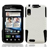 Black & White Hybrid 2 in 1 Gel Rubber Skin Cover and Molded Premium Hard P ....