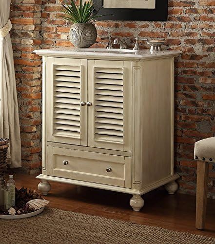 30" Shutter Blinds Light Beige Keysville Bathroom Sink vanity - Model HF-087P