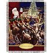 Polar Express - Santa Flight Triple Woven Jacquard Throw (48x60")"