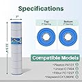 TOREAD PA131 Pool Filter Replaces Hayward CX1280XRE, SwimClear C5020