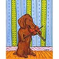 A Short Song by a Long Dog - 13x16"
