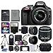 Nikon D3300 24.2 MP CMOS Digital SLR Camera + 18-55mm VR II Zoom Lens + 2x Professional Lens + HD Wide Angle Lens + Filter Kit + 32GB Accessory Bundle (20 Items) International Version (No Warranty)