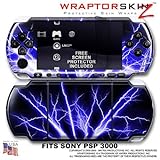 Lightning Blue WraptorSkinz Skin and Screen Protector Kit fits Sony PSP 300 ....