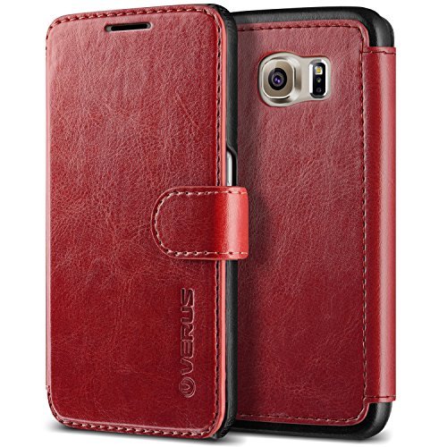 Galaxy S6 Edge Case, Verus [Layered Dandy][Wine Red] - [Premium Leather Wallet][Slim Fit] For Samsung Galaxy S6 Edge