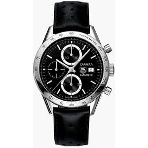 TAG Heuer Men's Carrera Automatic Tachymetre Leather Watch #CV2016.FC6205