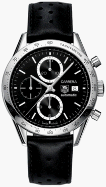 TAG Heuer Men's Carrera Automatic Tachymetre Leather Watch #CV2016.FC6205