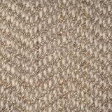 Anji Mountain Bamboo Chairmat and Rug Co AMB0309-0268 2 feet 6 inches x 8 feet Elysian Hand Spun Jute Boucle/Natural Wool blend Herringbone
