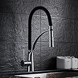 AURALUM キッチン シングルレバー 混合水栓 クロームメッキ プルアウトスプレーノズル じゃぐち