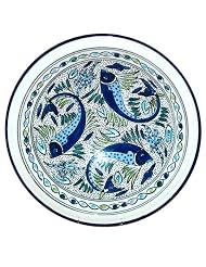 Buy Sell Le Souk Ceramique Large Serving Bowl Aqua Fish Design 7 9 2013 coupon code 2013