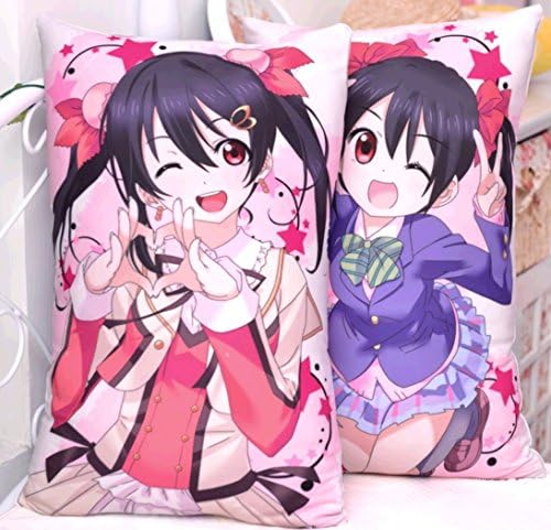 Yazawa Nico & Toujou Nozomi Pillow Cushion (17.5"W X 27.5"L, Yazawa Nico & Toujou Nozomi)