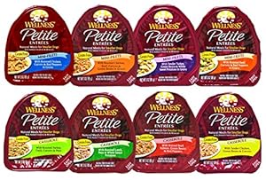 Wellness Petite Entrees Natural Grain Free Wet Dog Food Variety Pack - 8 Different Flavors - 3 Ounces Each (8 Total Entrees)