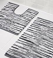 Broken Stripe Bath Pedestal Mats