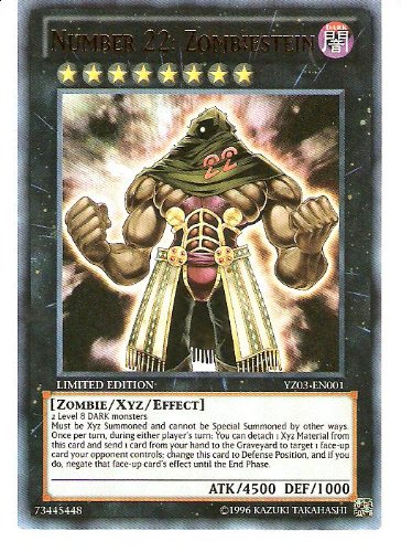 Yugioh Number 22: Zombiestein YZ03-EN001 Ultra Rare Card On Sale