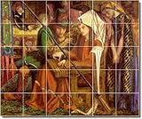 IMAGE OF Dante Rossetti Mythology Shower Tile Mural 20. 32x40 inches using (20) 8x8 ceramic tiles.