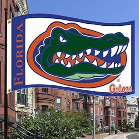 NCAA Florida Gators 3-by-5 Foot Flag Gator Head with White Background with Grommets