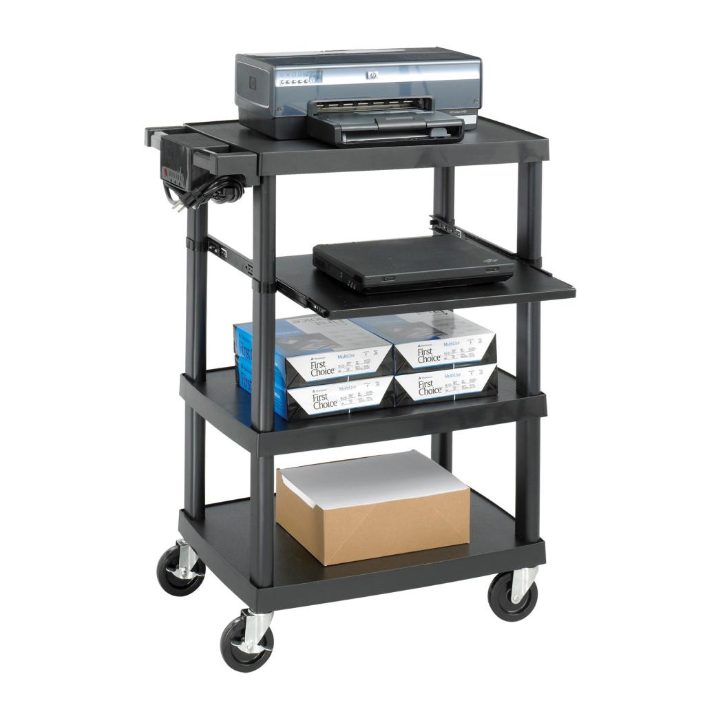Safco Products Multimedia, Laptop, AV and Projector Cart, Black, 8929BL Furniture