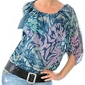 VERO MODA Marione 3/4 Bluse shark blau