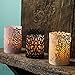 Frux Home and Yard 9 Piece Flameless Wax Votive Candles with Color Changing Remote Control and Our Exclusive Bonus Laser Cut Decorative Wraps, 9Piece Set