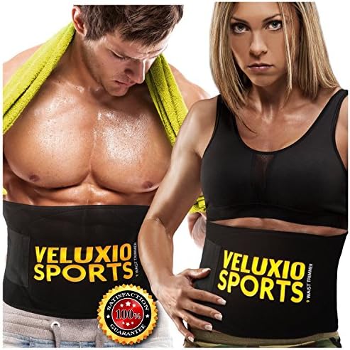 Waist Trimmer Ab Belt (Elite Edition) - Best Adjustable Weight Loss Sauna Belt For Men, Women And Kids With Lower Back & Lumbar Supports For Easy, Effortless Waist Slimming - 100% Lifetime Satisfaction Guaranteed.