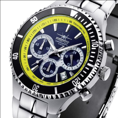 FIREFOX Herrenuhr SILVER SURFER Chronograph FFS13-108 blau
