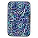 Fig Design Blue Purple Paisley RFID Secure Data Theft Protection Credit Card Armored Wallet