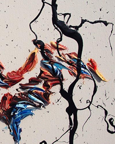 Bat 60" Oil Painting , Bats painting, bat, wings , animal art, texture painting, bats flying, By Koby Feldmos