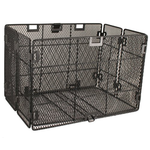 Eleven81 Wire Mesh Folding Basket Black, 13 X 8.625 X 8.625