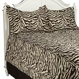 Wild Life Comforter Set Twin Extra-Long Set, 3-Piece Set, Brown Zebra