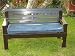 Denim Blue Faux Suede Garden Bench Cushion 60 X 18 X 3