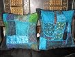 Thanks Giving-2 Deep Blue Sequen Sari Toss Pillow Cushion Covers Free Shipping
