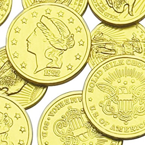 Assorted Liberty Gold Coins Solid Milk Chocolate (1 LB - 93 Pieces)