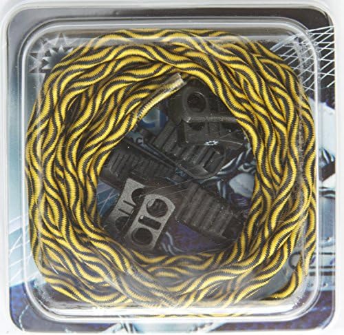 BOOMLACES "Laces With Power" No Tie Shoelaces For Boys, Girls, Men, &amp; Women (Yellow/Black Shoelaces)