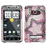 Full Diamond Pink Black Star Snap on Design Case Hard Case Skim Cover Facep ....