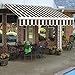 Awntech 16-Feet Maui-LX Manual Retractable Acrylic Awning, 120-Inch Projection, Burgundy/Forest Green/Tan Multi Colored